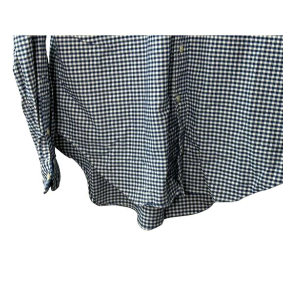 Ralph Lauren Blue Check Classic Fit Long Sleeve Button Down Shirt Men's Large - Picture 3 of 7